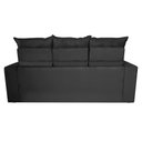 Ver imagem 6 de Conjunto de Sofá 3 e 2 Lugares Retrátil e Reclinável 2.00x1.50m Cama Inbox Smal Suede Preto