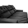 Conjunto de Sofá 3 e 2 Lugares Retrátil e Reclinável 2.00x1.50m Cama inBox Smal Suede Preto - 4