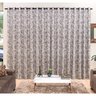 Cortina Tabaco Floral pasa Sala 2m x 1,70m Varão Simples - 1