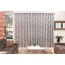 Cortina Tabaco Floral pasa Sala 2m x 1,70m Varão Simples - 3