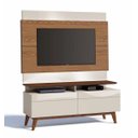 Ver imagem 1 de Rack com Painel Classic com 2 Gavetas 1.4 Freijó com Off White - Imcal Móveis