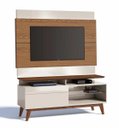 Ver imagem 1 de Rack com Painel Classic com 1 Gaveta 1.4 Freijó com Off White - Imcal Móveis