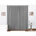Ver imagem 2 de Cortina Cinza Tecido Oxford 2m x 1,70m para Varão Simples Sala / Quarto
