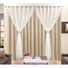 Cortina para Sala 2m x 1,70m Bege para Varão Simples - 1