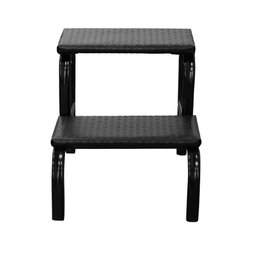 Escadinha Multiuso 2 Degraus para Obeso Piso em Mdf com Emborrachado Antiderrapantepreta Combo Stock - 2
