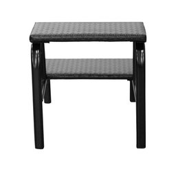 Escadinha Multiuso 2 Degraus para Obeso Piso em Mdf com Emborrachado Antiderrapantepreta Combo Stock - 3