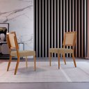 Ver imagem 2 de Conjunto com 2 Cadeiras Aila em Madeira Maciça para Sala de Jantar Moderna Mobília
