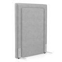 Ver imagem 1 de Cabeceira Cama Box Solteiro Alba 90cm com Frame Veludo Cinza Claro - Abmaza