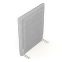 Ver imagem 3 de Cabeceira Cama Box Solteiro Alba 90cm com Frame Veludo Cinza Claro - Abmaza