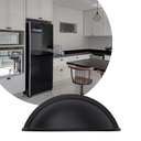 Ver imagem 1 de Kit 3 Puxador Concha Puxadores de Gaveta Armario Moveis: Preto Fosco