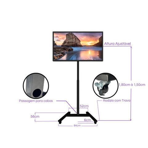 Suporte Tv Pedestal 14 a 75 Suportaço Ped-03.3