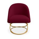 Ver imagem 2 de Cadeira Poltrona Lua Tecido Veludo Base Luxo:bordo