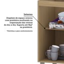 Ver imagem 7 de Balcão Canto Reto 80cm 1 Porta sem Tampo Classic Luciane Móveis