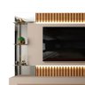 Home Moderno para TV até 60 Polegadas Ripado com LED 100% MDF Lumus. - Amarula e Carvalho Europeu - 4