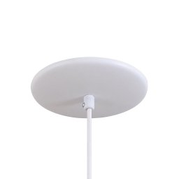 Pendente Retrô 34cm Luminária Lustre Alumínio Branco Textura C/ Laranja - T&T Iluminação - 2