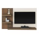 Ver imagem 1 de Painel Chess Pinho Ripado/off White Para Tv Até 50"