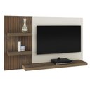 Ver imagem 5 de Painel Chess Pinho Ripado/off White Para Tv Até 50"