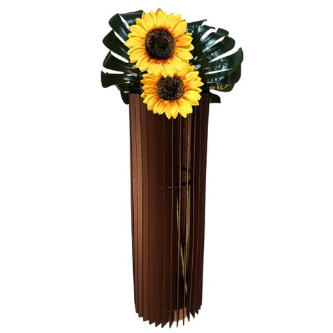 Vaso de Chão Decorativo Grande Torre -:preto/70x20cm
