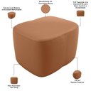 Ver imagem 6 de Poltrona de Amamentação com Balanço e Puff Orgânico Saori W01 Courissimo Mocca - Lyam Decor