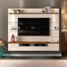 Painel Home Suspenso com LED para TV até 55 Polegadas Estilo | DJ Móveis - Off White e Demolição - 1