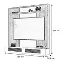 Ver imagem 3 de Painel para TV até 60 Polegadas Selene - DJ Móveis - Duna e Off White