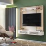 Painel para TV até 60 Polegadas Selene - DJ Móveis - Duna e Off White - 1