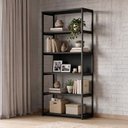 Ver imagem 1 de Estante Multiuso Livros Industrial 90CMX190CM Oxford Preto