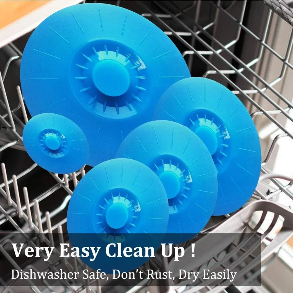 Ver imagem 2 de 5 Tampas Silicone para Tigelas Walfos, Resistente Ao Calor para Micro-ondas com Vedação de Sucção