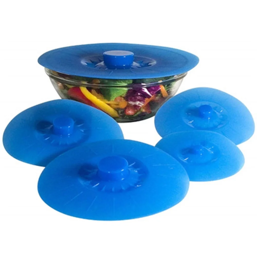5 Tampas Silicone para Tigelas Walfos, Resistente Ao Calor para Micro-ondas com Vedação de Sucção