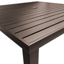 Ver imagem 2 de Mesa Tampo Ripado Quadrada 1.00x1.00m Alumínio Marrom
