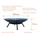 Ver imagem 2 de Lareira Externa 80cm para Jardim a Lenha Fogueira
