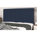 Ver imagem 2 de Cabeceira Estofada Solteiro 90 cm Chiara Suede Azul Marinho