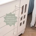 Ver mais imagens de Cômoda Provençal com Fraldário Lisa Branco Brilho