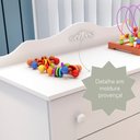 Ver imagem 6 de Cômoda Provençal com Fraldário Lisa Branco Brilho