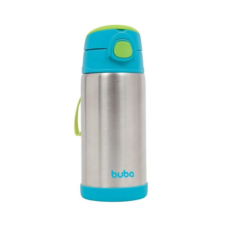 Garrafa Térmica Aço Inoxidável 400 ml Azul - Buba Baby