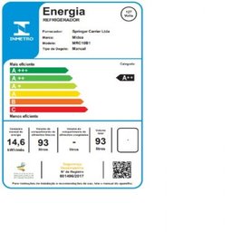 Frigobar 93 Litros 60hz com Termostato MRC10B2-B Midea - 5