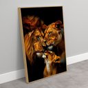 Ver imagem 2 de Quadro Decorativo Família Leão Leoa com Um Filhote Sala Quarto Casa Escritório