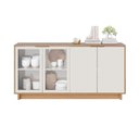 Ver imagem 5 de Cristaleira Jurerê Off White Matte Freijó com Aparador para Sala Buffet Vitória Freijó Off White