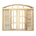 Ver imagem 4 de Janela de Madeira Veneziana de Correr em Arco de Itaúba Batentes de 14 Cm - 1.60 (l) X 1.20 (a)