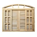 Ver imagem 1 de Janela de Madeira Veneziana de Correr em Arco de Itaúba Batentes de 14 Cm - 1.60 (l) X 1.20 (a)