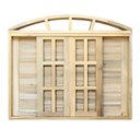 Ver imagem 3 de Janela de Madeira Veneziana de Correr em Arco de Itaúba Batentes de 14 Cm - 1.60 (l) X 1.20 (a)