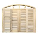 Ver imagem 5 de Janela de Madeira Veneziana de Correr em Arco de Itaúba Batentes de 14 Cm - 1.60 (l) X 1.20 (a)