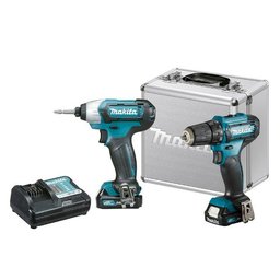 COMBO: FURADEIRA/FURADEIRA DF333D + PARAFUSADEIRA TD110D+MALETA+CARREGADOR+BATERIAS+BIT MAKITA - 1