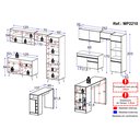 Ver imagem 3 de Armário de Cozinha Compacta com Mesa/bancada Veneza Multimóveis Mp2210 Preto