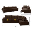 Ver imagem 2 de Sofá de Canto Direito Jacke Retrátil e Reclinável com Molas Suede 3,40x2,00 Adonai Estofados