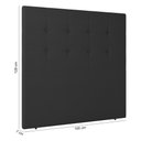 Ver imagem 2 de Cabeceira Queen Lua 160cm Material Sintético Preto Com Frame Bymóveis