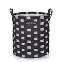 Ver imagem 4 de Kit 3 Cestos Multiuso Tecido 43l, 25l e 23l Preto Riscas