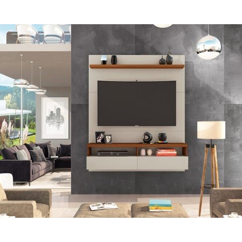 Painel para Tv até 50 Polegadas Royal Off White com Freijo