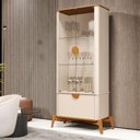 Ver imagem 1 de Conjunto Cristaleira e Buffet Nexa Th Shop MDF Off White Nature Bechara Móveis
