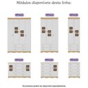 Ver imagem 6 de Guarda-roupa Infantil 62cm 2 Portas com Vidro e 2 Gavetas Serena Multimóveis Mp4430 Madeirado/